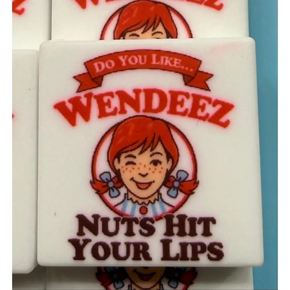 Set of 6 Snarky “Wendeez Nuts” Silicone Focals for Pens Keychains crafts funny